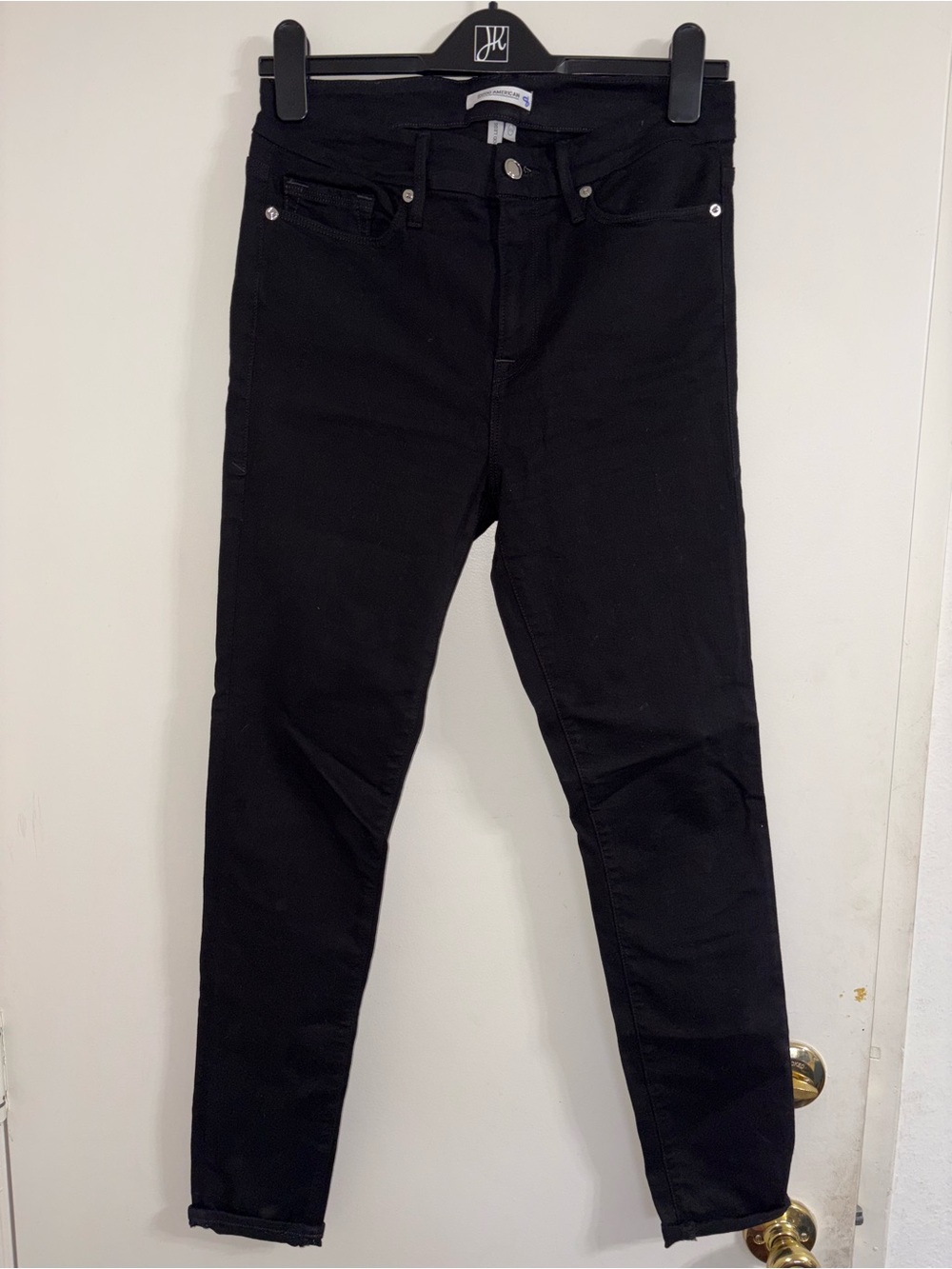 Good American Skinny Leg Black Jeans Stretch Size 12 31 Good Legs New